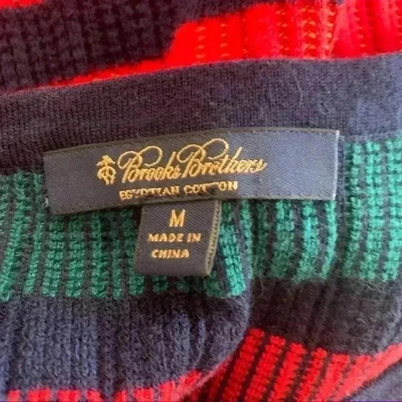 Brooks Brothers blue and red ribbed short sleeve sweater - Picture 7 of 7